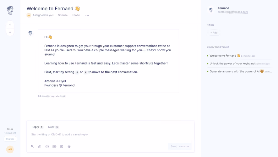 Fernand Conversation feed