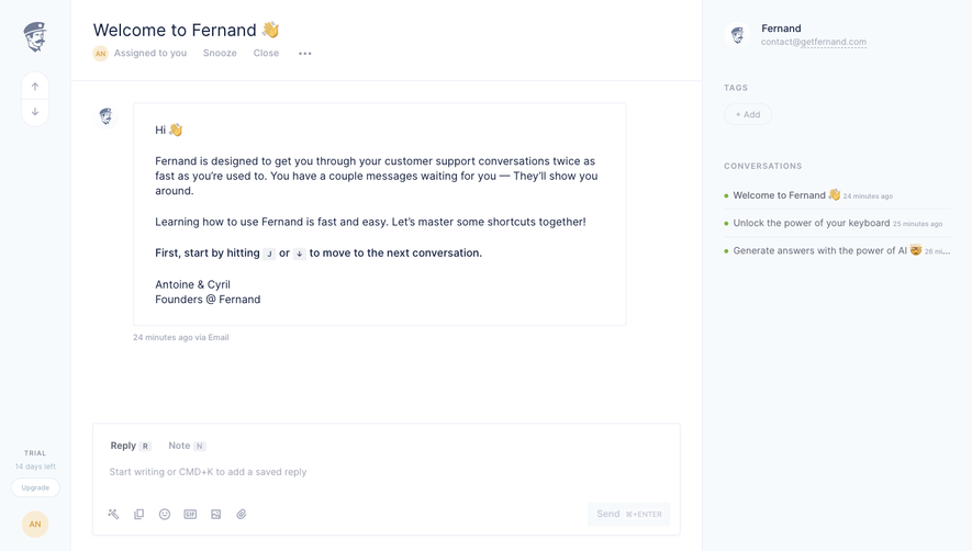 Fernand Conversation feed