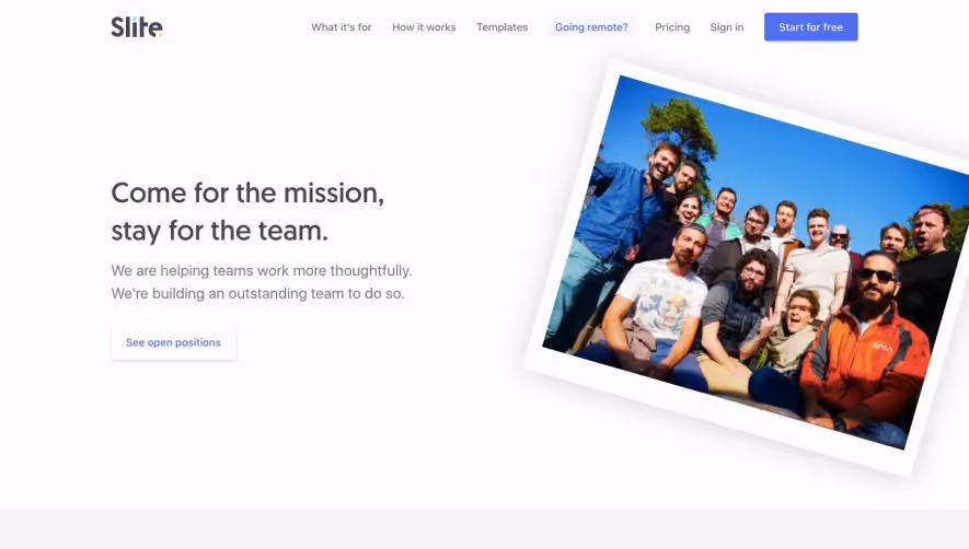 Slite  Career Page