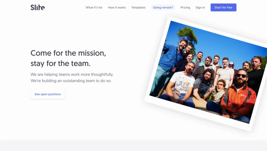 Slite  Career Page