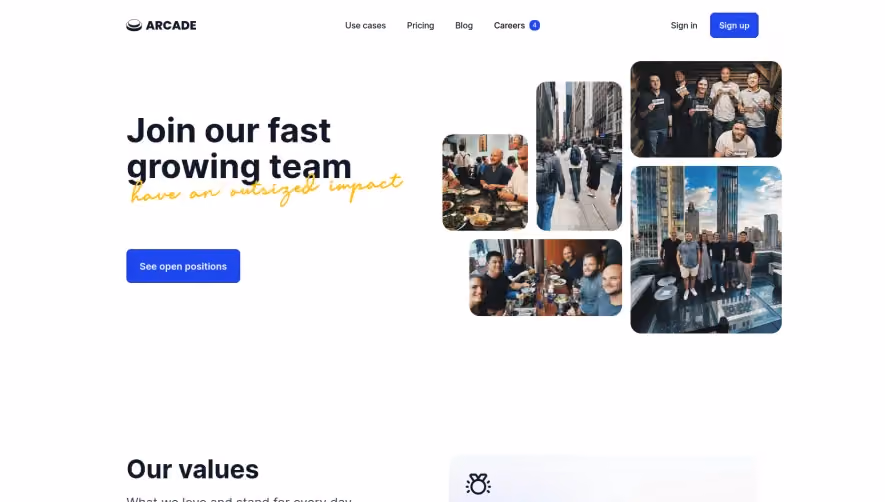 Arcade Careers Page