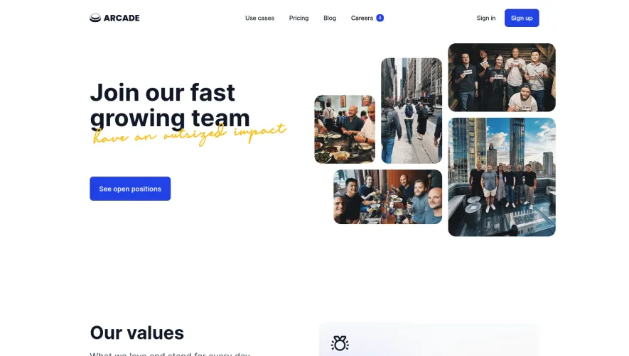 Arcade Careers Page