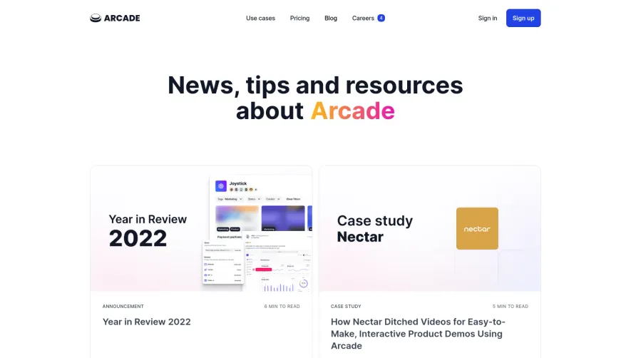 Arcade Blog Feed