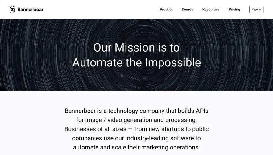 Bannerbear About Page