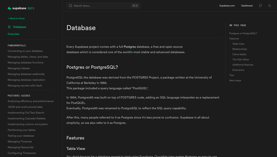 Supabase Documentation