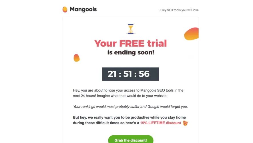Mangools Free Trial Emails
