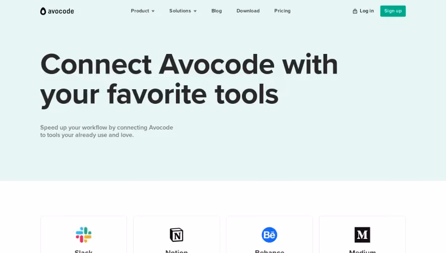 Avocode Integrations Page