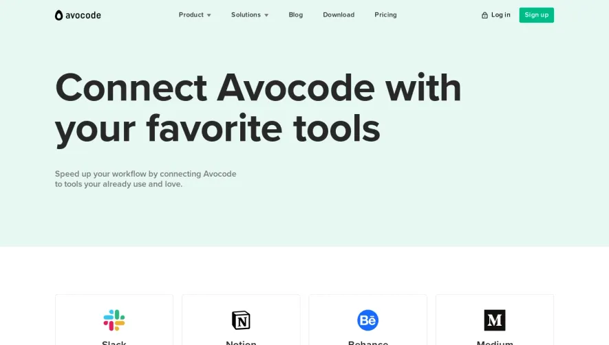 Avocode Integrations Page