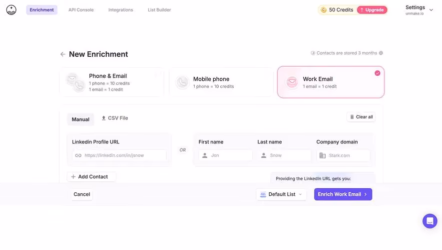 FullEnrich New Enrichment