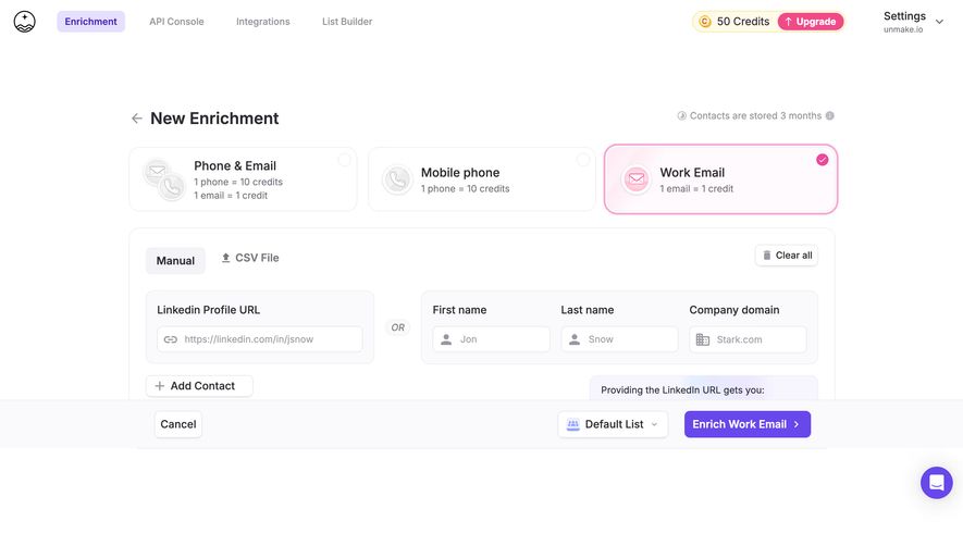FullEnrich New Enrichment