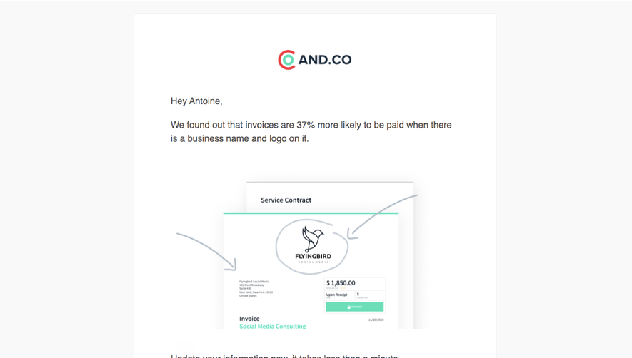 AND.CO Onboarding Email Flow