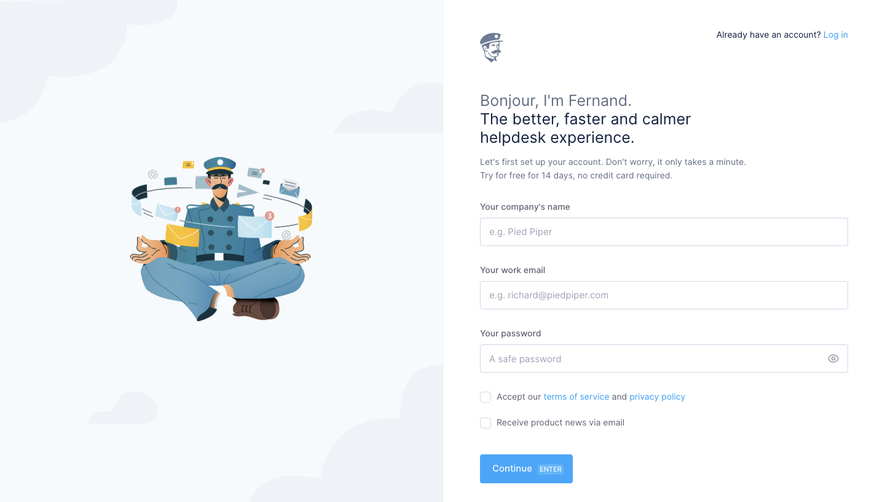 Fernand Signup Page
