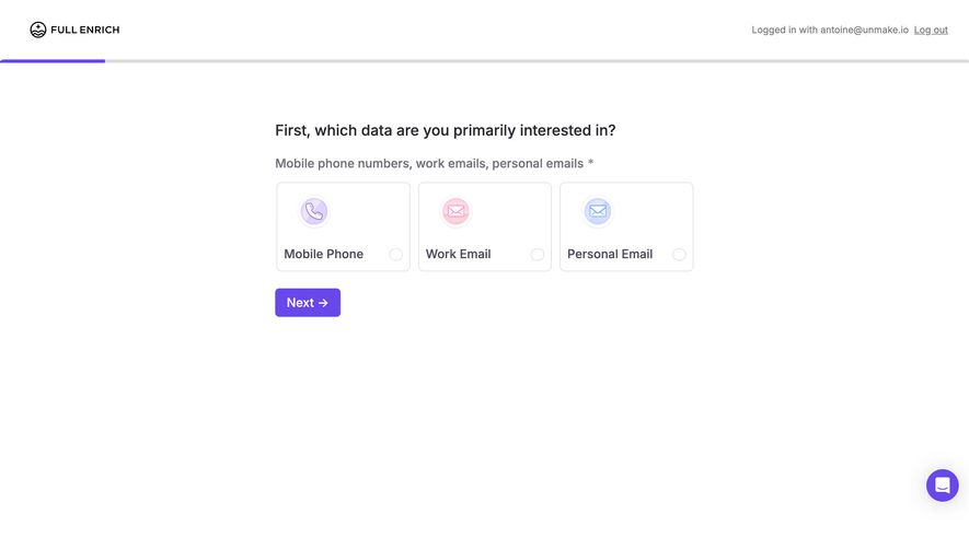 FullEnrich User Onboarding