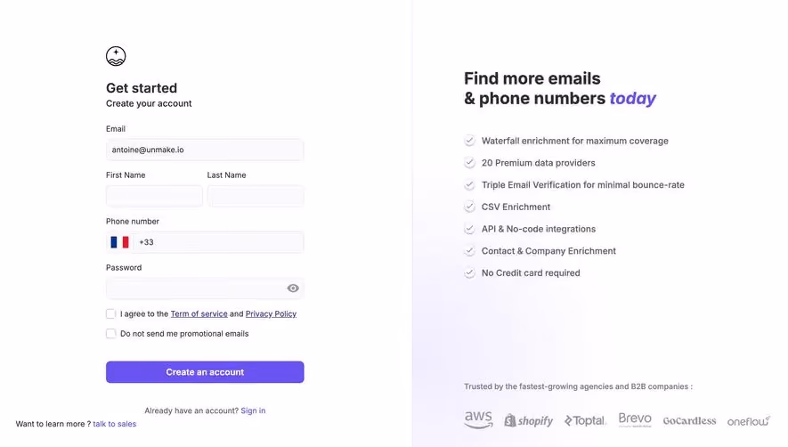 FullEnrich Account Setup