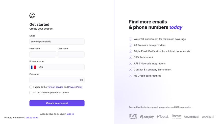 FullEnrich Account Setup