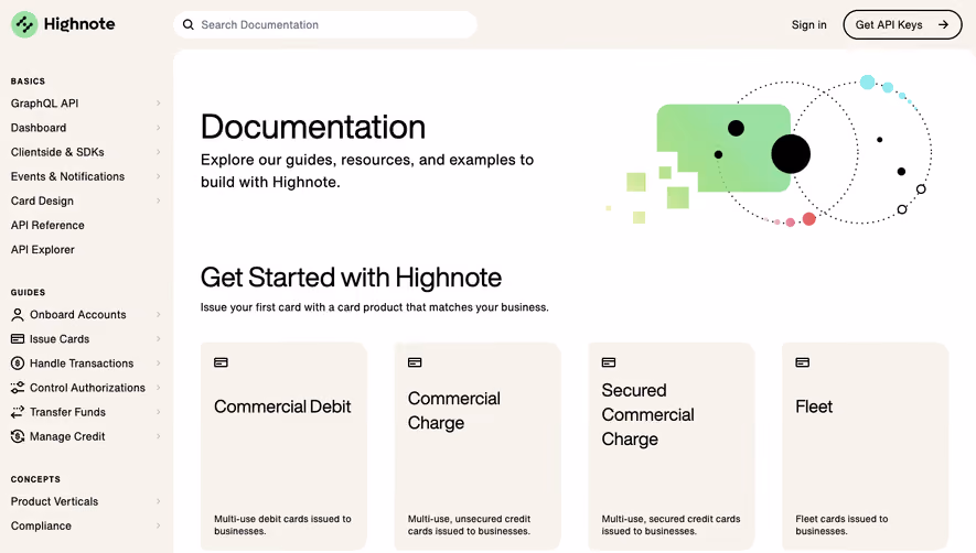 Highnote Documentation