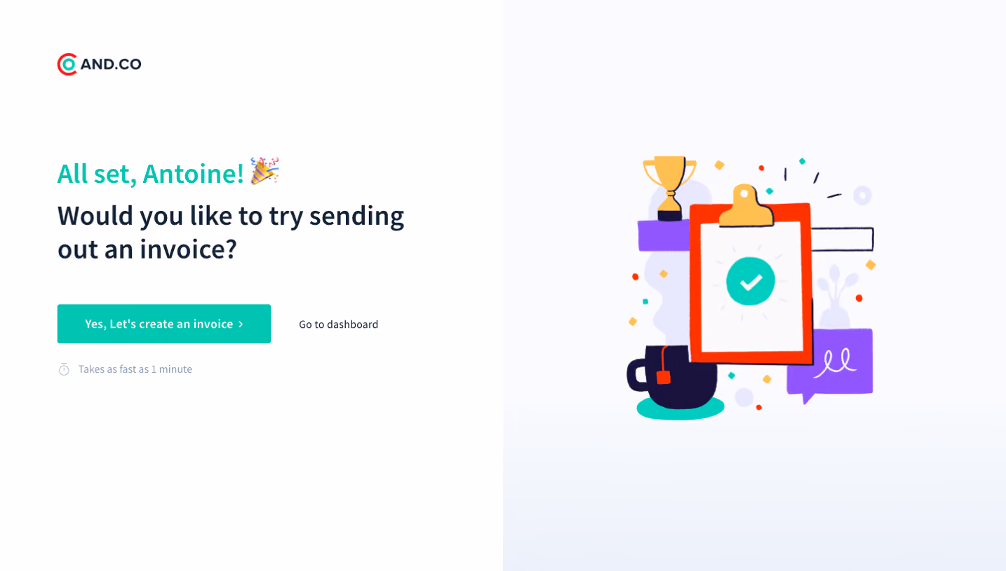 AND.CO Onboarding Flow