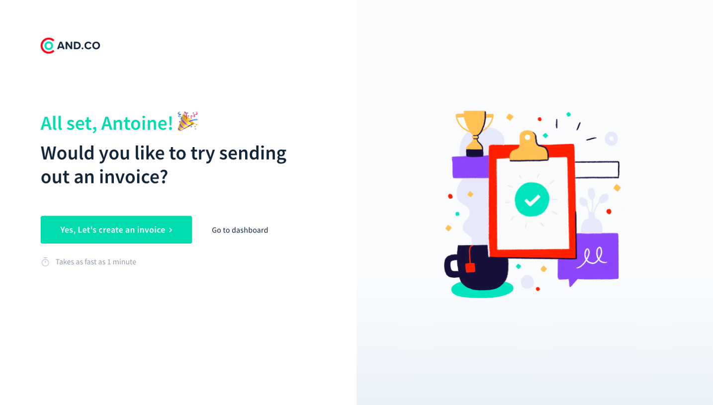 AND.CO Onboarding Flow