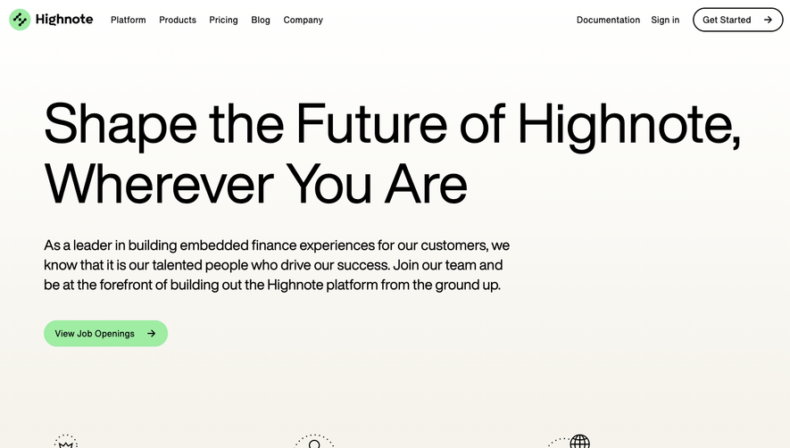 Highnote Careers Page