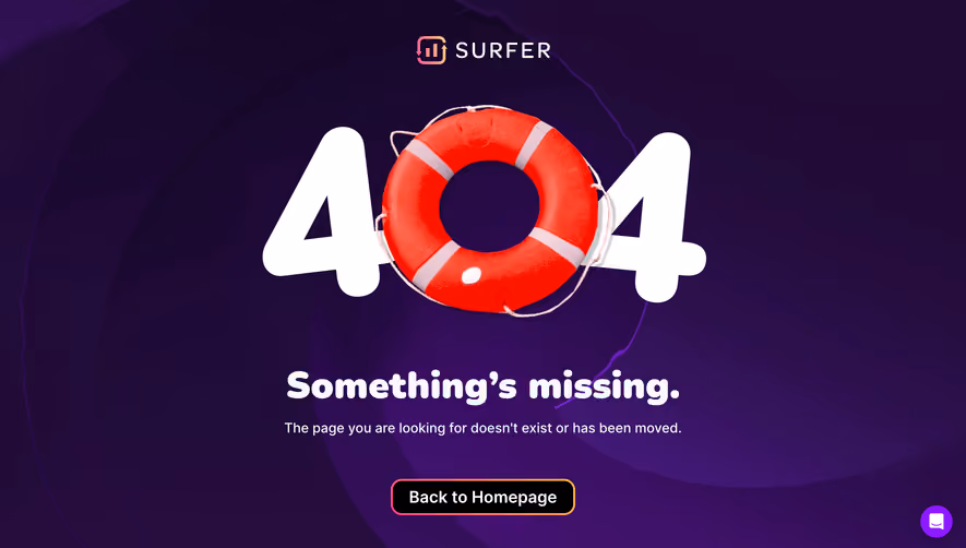 Surfer SEO 404 Page