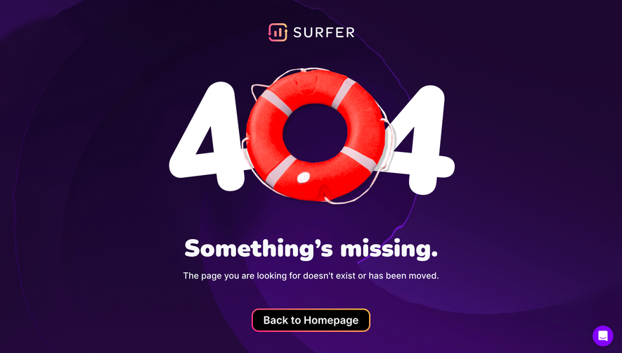 Surfer SEO 404 Page