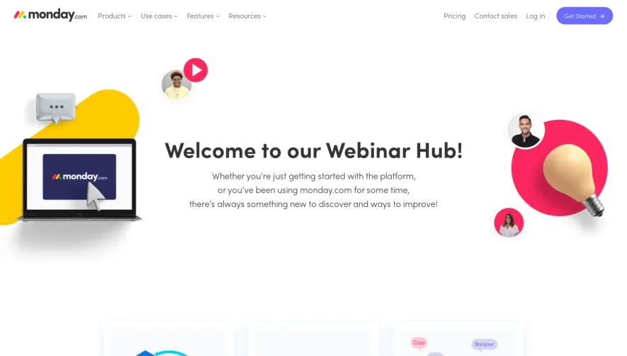 Monday Webinars Page