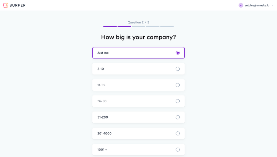 Surfer SEO Account Setup
