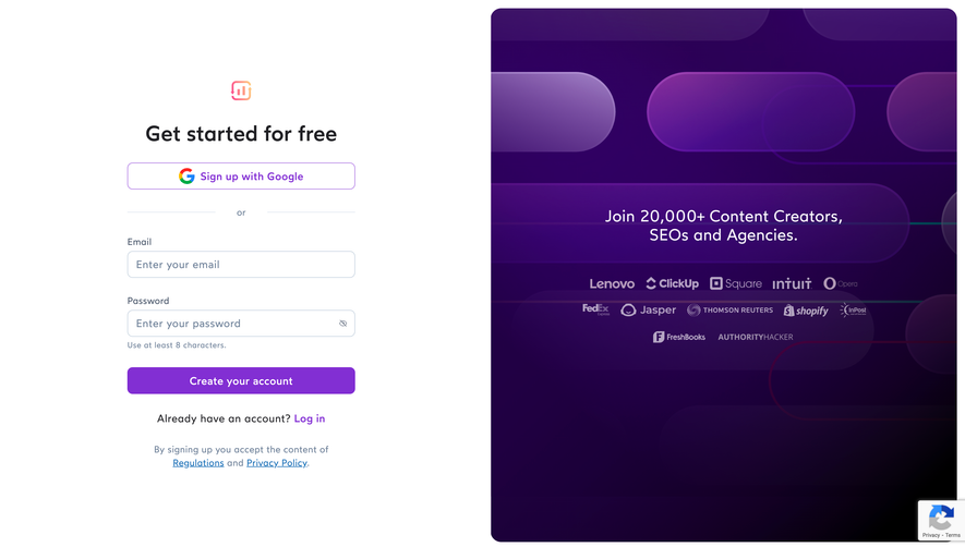 Surfer SEO Signup