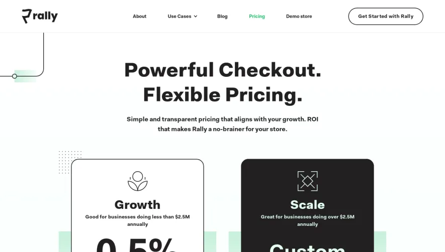 Rally Pricing Page