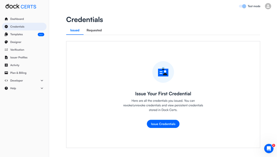 Dock Empty Credentials Dashboard