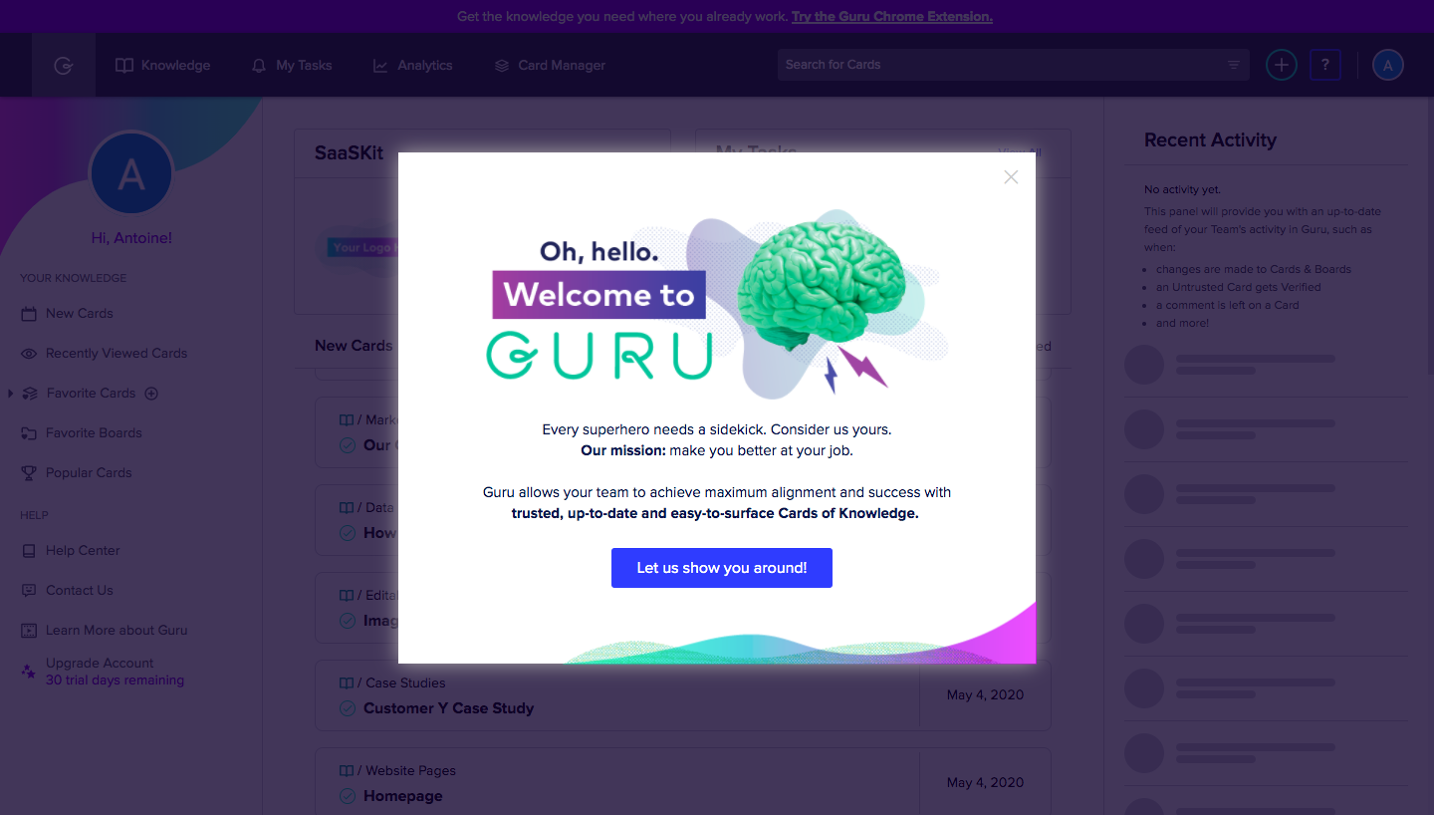 Guru Onboarding