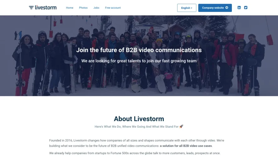 Livestorm Careers Page