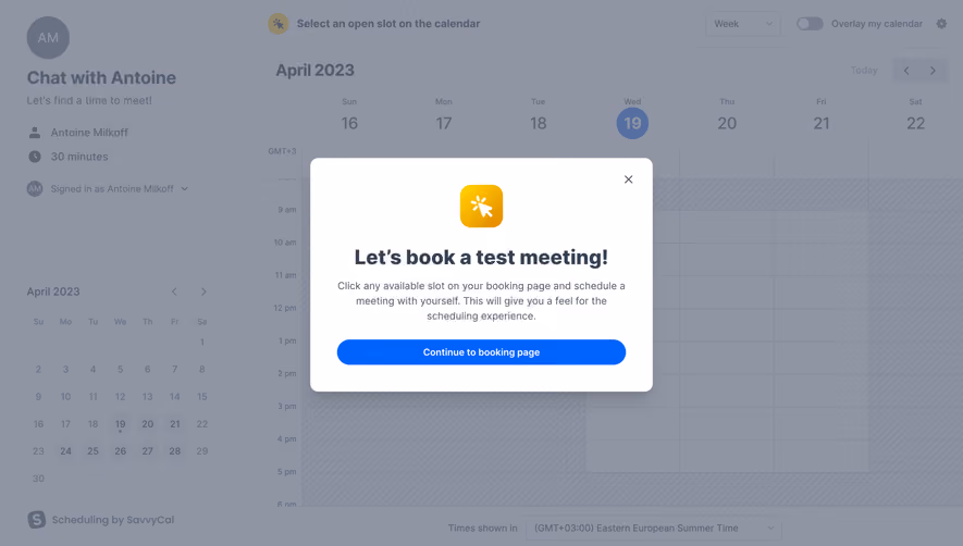 SavvyCal User Onboarding