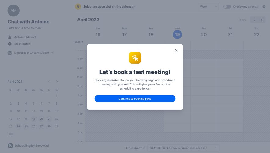 SavvyCal User Onboarding
