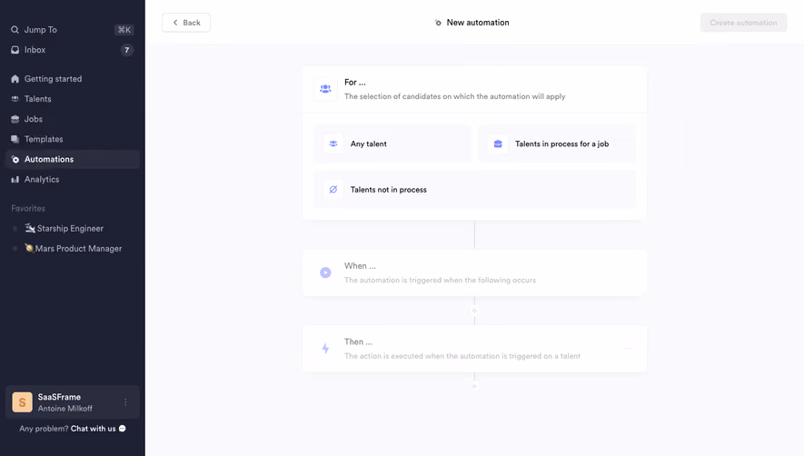 Crew Create automation