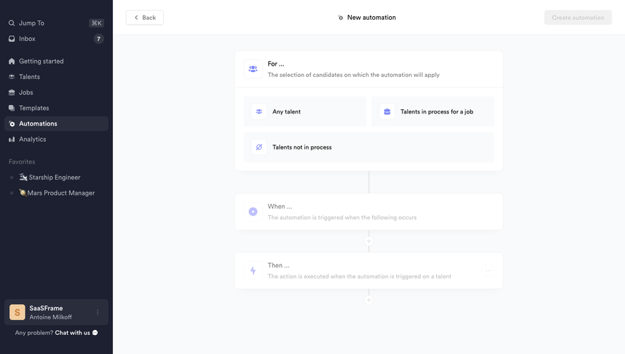 Crew Create automation
