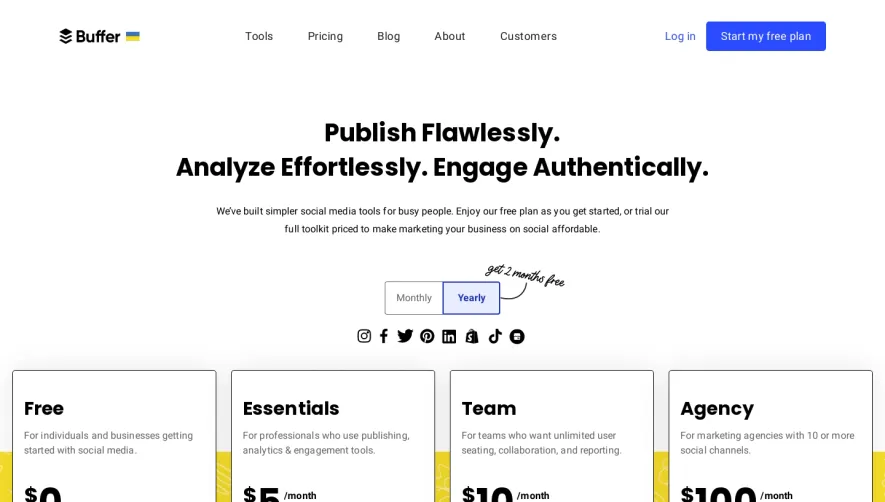 Buffer Pricing Page