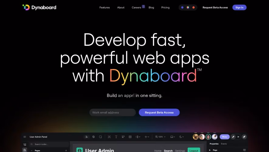 Dynaboard Landing Page