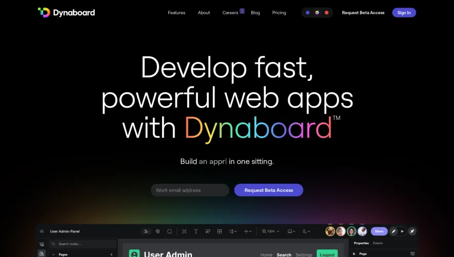 Dynaboard Landing Page