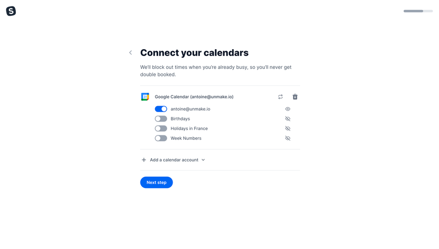 SavvyCal Account Setup
