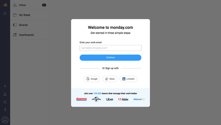 Monday Signup Page
