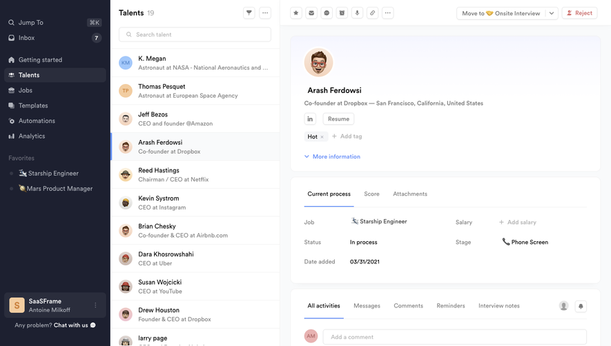Crew Talent CRM