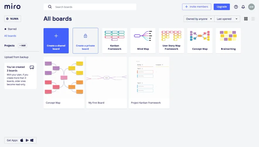 Miro Dashboard