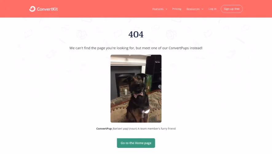 ConvertKit 404 Page