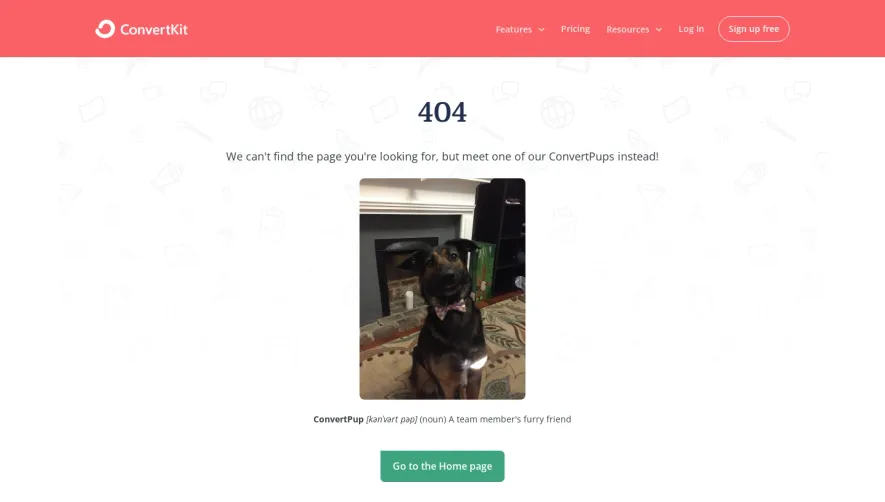 ConvertKit 404 Page