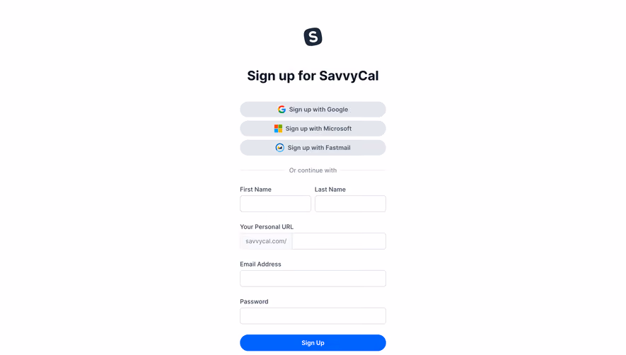 SavvyCal Signup