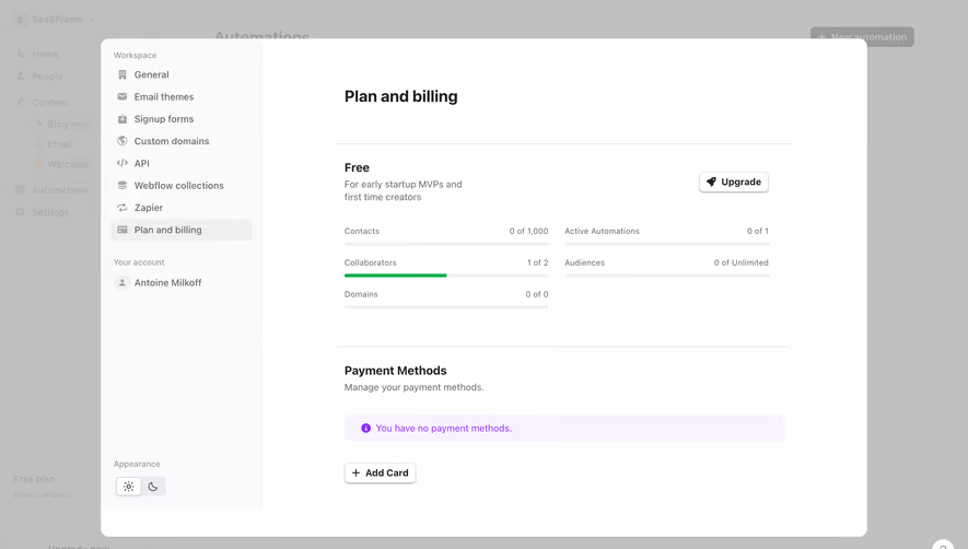 Audienceful Plan & Billing