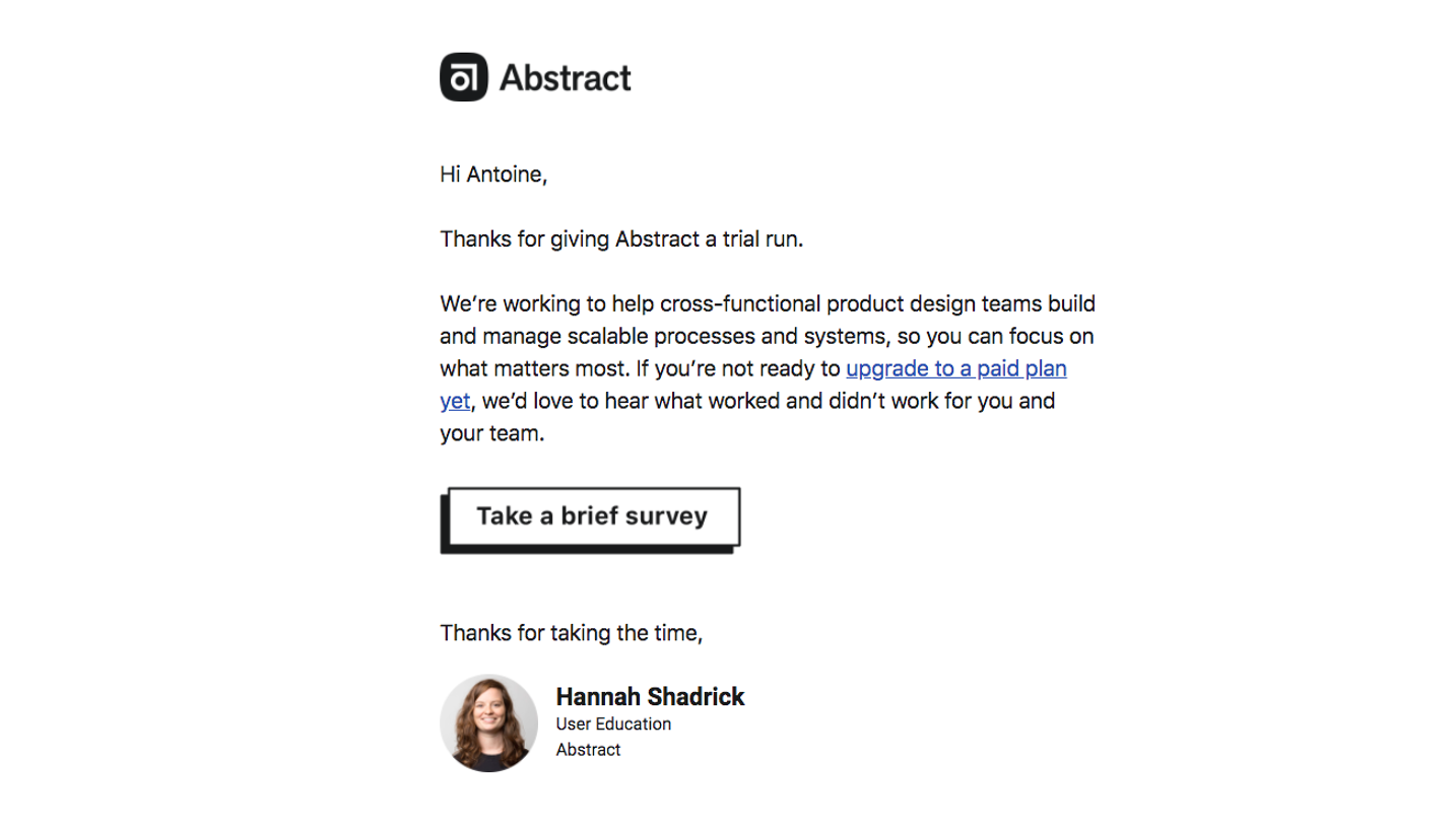 Abstract Survey Emails