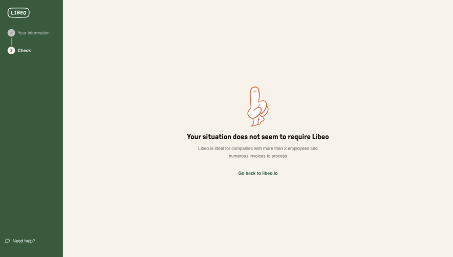 Libeo Signup Denied