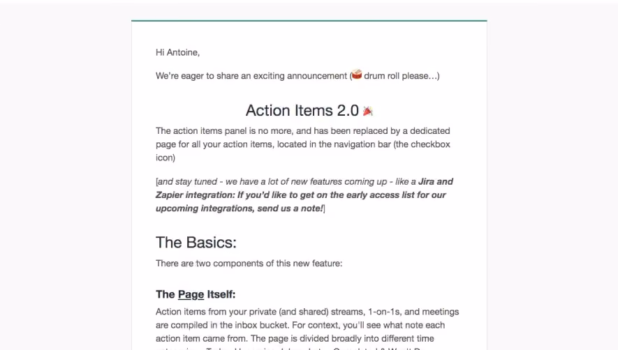 Fellow New Features Emails
